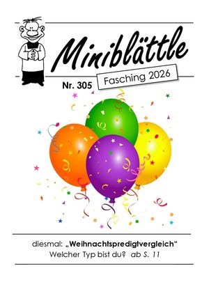 Miniblättle Fasching 2026