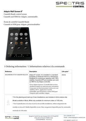 Calaméo - Fiche Technique - ADSCREEN8 Adquio 8