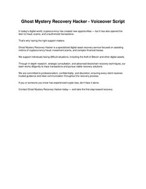 Legitimate Digital Asset Recovery Company, Best crypto recovery expert, hire. ghost mystery recovery hacker.