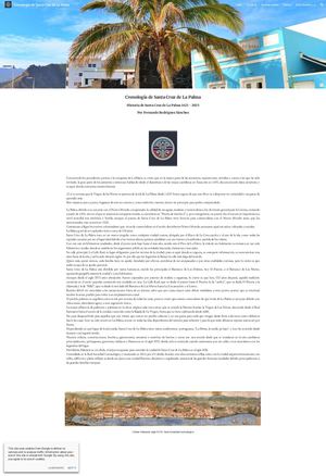 Cronología de Santa Cruz de La Palma