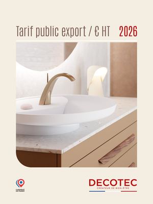 Calaméo - Decotec Tarif Export Fr 2026 Calameo
