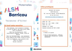 ALSH Barricou Maternelle février 2026