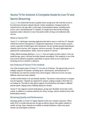 Yacine Tv For Android