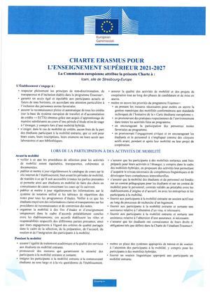 Charte Erasmus Fr En De