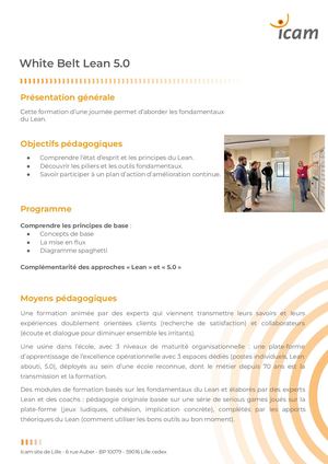 Fiche formation White Belt Lean 5 0