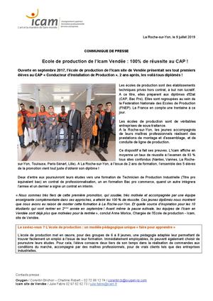 201907 Cp Icam Ecole De Production Vendée V0907