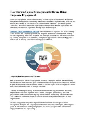 How Human Capital Management Software Drives Employee Engagement