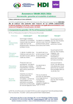 Evolution de notre Assurance en 2026