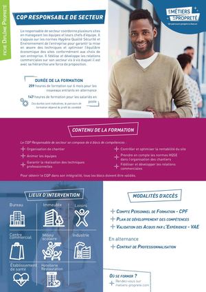 CQP Responsable De Secteur