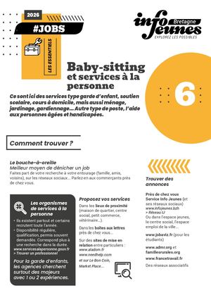 #JOBS : Baby-sitting et services à la personne
