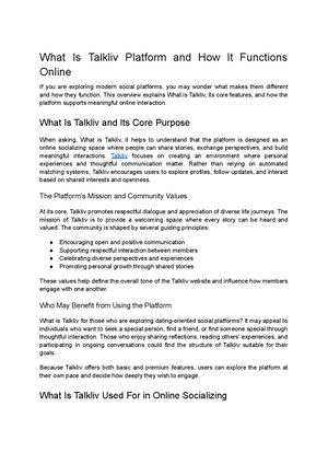 Talkliv Platform Overview: Features & How It Works