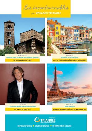 Voyages Triangle, Les Incontournables 2026