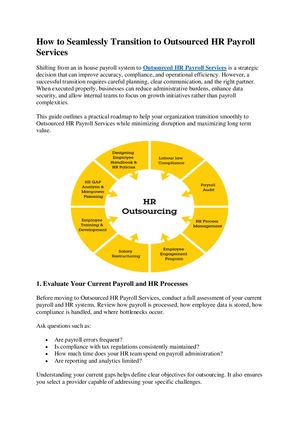 How To Seamlessly Transition To Outsourced Hr Payroll Services