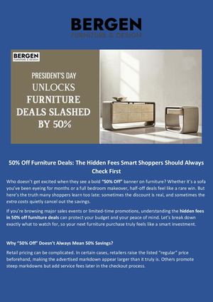 50 Off Furniture Deals The Hidden Fees Smart Shoppers Should Always Check First