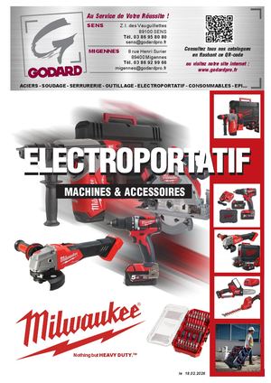 GODARD catalogue Electroportatif Milwaukee machines et accessoires