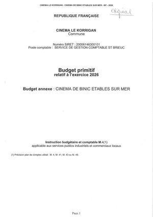 BP 2026 Cinéma