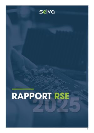 Rapport RSE - Selva 2025