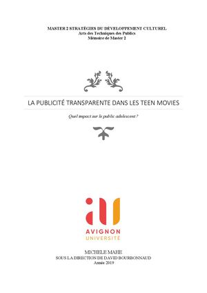 Mémoire de maîtrise