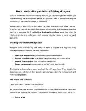 Calaméo - How to Multiply Disciples Without Building a Program
