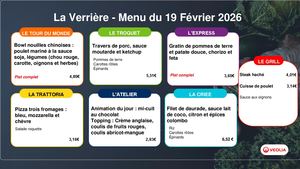 Menu du jour / La Verrière