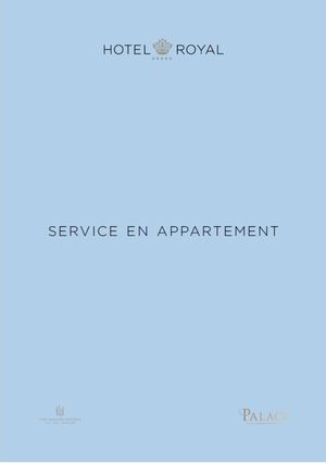 MENU ROOM SERVICE HR FR