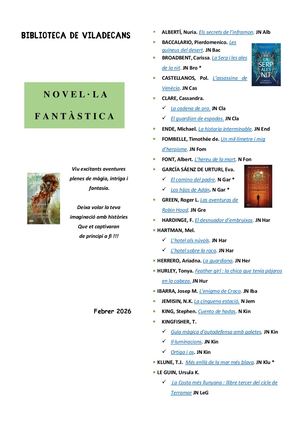 Guia Novel La Fantàstica 2025