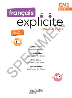 Français explicite Manuel CM1 - Ed. 2026