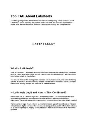 Top FAQ About Latinfeels