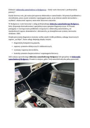 Elektronika Samochodowa Bydgoszcz