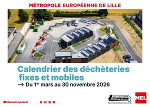 Calendrier des déchèteries  - Du 1er mars au 30 novembre 2025