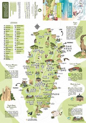Carte touristique Vercors Quatre Montagnes