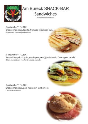 Carte  du bistro