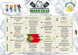 Menu - Mars 2026