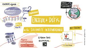 Rencontre régionale nouveaux enjeux et défis de la solidarité internationale- compte rendu dessiné de la journée