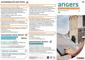 Destination Angers - Brochure circuit confort malvoyants 2026-2027