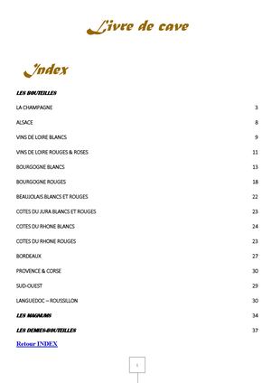 Carte Des Vins Barive