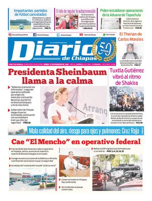 Portada, Lunes 23 De Febrero De 2026