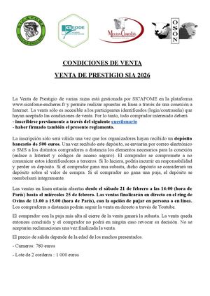 CONDITIONS VENTE PRESTIGE SIA 2026