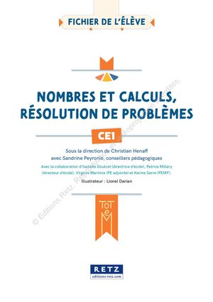 Totem Mathématiques CE1 - Fichiers numération + géométrie (2 volumes) - Programmes 2025