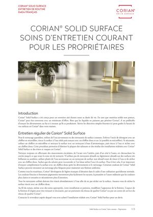 Corian Fr Routine Care Homeowners