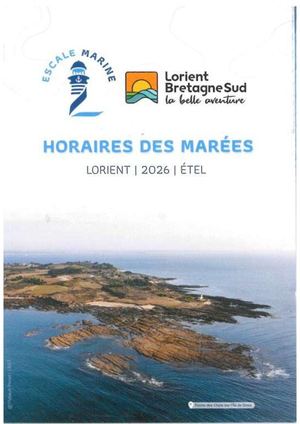 Horaires des marées - Lorient, Groix, Etel - 2026