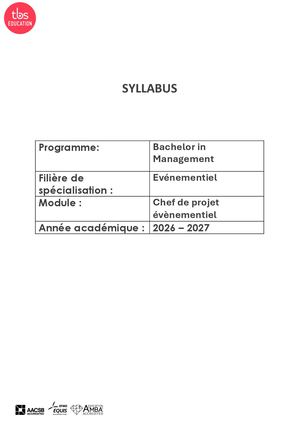 Chef De Projet Événementiel 2023 2024