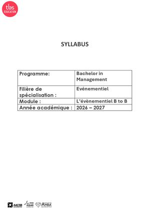 FEVE 4 - L'évenementiel Bto B 2023 2024