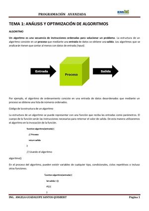 Me 1 Material De Avance Tema1 Complejidad Algoritmica