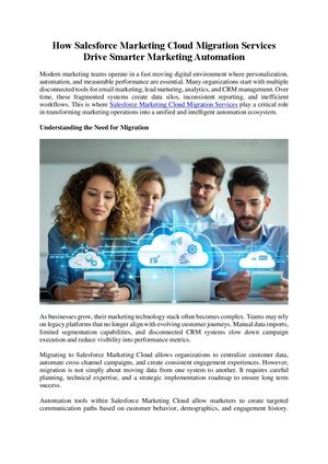 Salesforce Marketing Cloud Migration Services