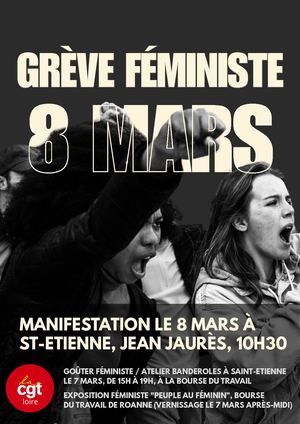 Affiche 8 Mars CGT Loire