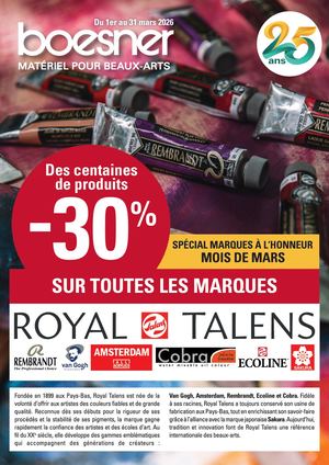 Catalogue Royal Talens A L'honneur Mars2026