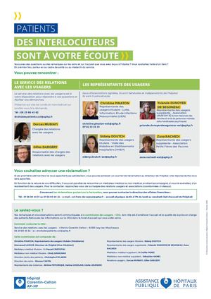 6 Affiches Usagers Interlocuteurs à Votre éCoute 2026 Ccl