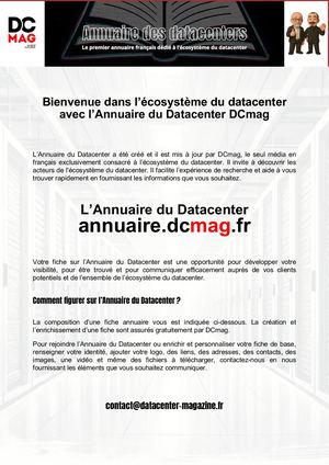 Fiche d'inscription à l'annuaire de DCmag