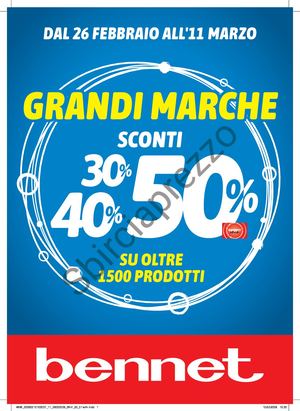 Volantino Bennet Dal 26 Febbraio All'11 Marzo